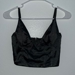 Women Corset Tops Spaghetti V Neck Slim Zip Back